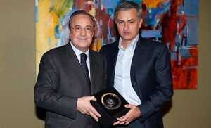 صور: ريال مدريد يكرم مورينيو لوصوله للمباراة رقم 100 في دوري ابطال اوروبا