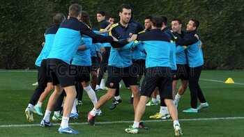 فيديو: اجواء رائعة في التدريب الاخير لبرشلونة في 2012
