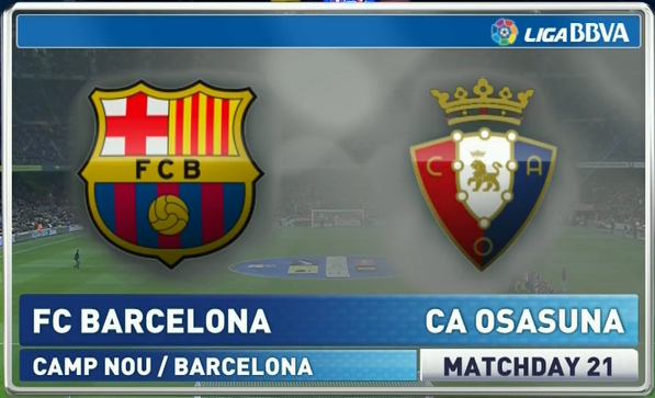 اهداف – برشلونة × اوساسونا – (الدوري الاسباني) 27/1/2013
