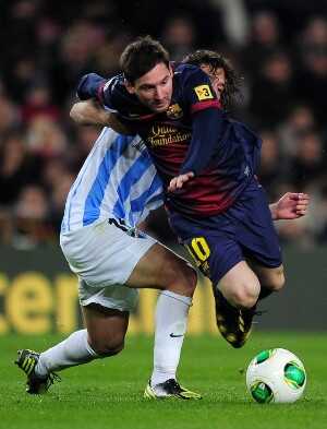 فيديو : برشلونة يسقط في فخ التعادل امام ملقا