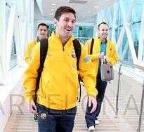 شاهد صور وصول لاعبي برشلونة إلى فيغو