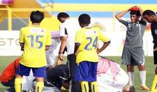 صور : نجاة لاعب شباب النصر من موت محقق