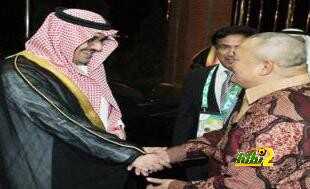 الامير نواف يصل اندونسيا لحضور افتتاح حفل دورة التضامن الاسلامي