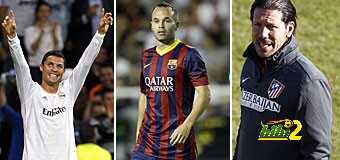 صورة : كريستيانو وانيستا وسيميوني الأفضل في أسبانيا في 2013