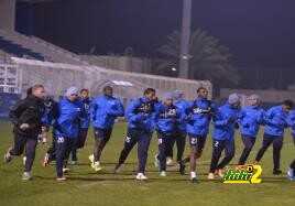 الهلال : الإحتفال بمولود الزوري عقب التدريب