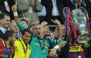 Barcelona's Spanish goalkeeper Victor Va