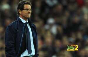 England's Manager Fabio Capello looks on