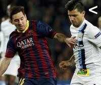 صور : أغويرو يتوه أمام برشلونة ..!