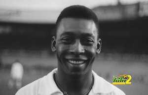 Brazilian striker Pele, wearing his Sant