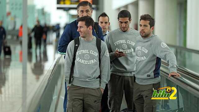 صور : بعثة برشلونة في طريقها إلى مدريد