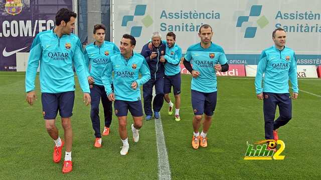 عودة برشلونة إلى التدريبات بعد مباراة الأتليتكو