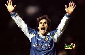 Man United v Chelsea Gianfranco Zola
