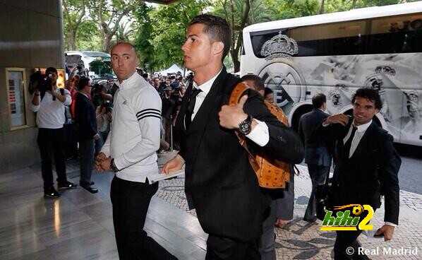 صور: وصول بعثة ريال مدريد إلى الفندق فى لشبونة