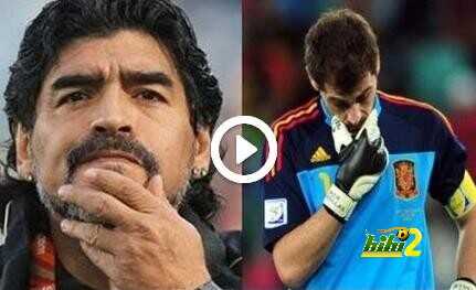 فيديو : مارادونا يسلخ كاسياس ويعيد قضية مورينيو إلى الأذهان ..!