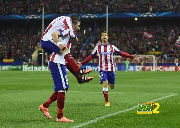 صورة : فرحة ماندوزيكيتش بالهاتريك الأول لأتلتيكو في دوري الابطال
