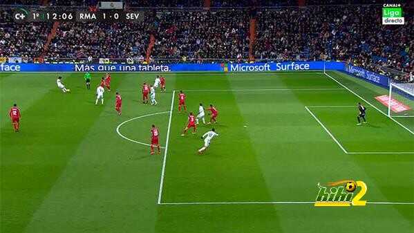 جيمس يفتتح التسجيل لريال مدريد مبكرا في مرمى أشبيلية