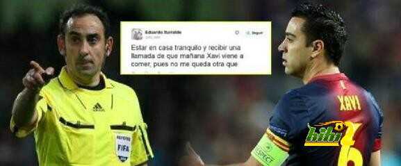 صور : الحكم الاسباني غونزاليس يسخر من تشافي في التويتر ..!