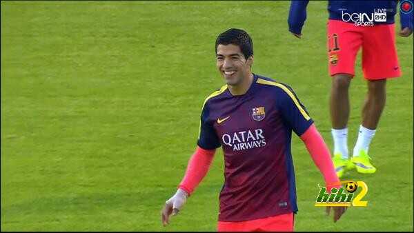 صور من احماء لاعبي برشلونة