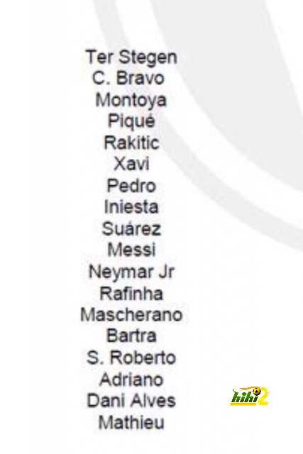 قائمة برشلون