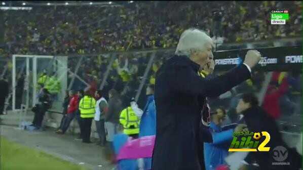 فرحة مدرب كولومبيا بالتقدم على البرازيل
