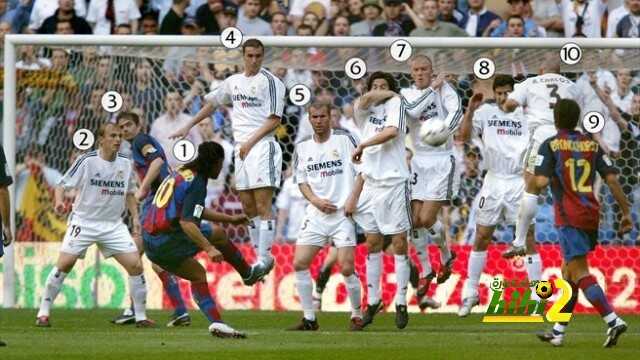 صورة : رونالدينهو يستعرض ذكريات الماضي وهدفه الرائع أمام أساطير مدريد