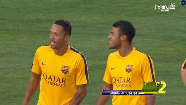 صور : لاعبي برشلونة خلال عمليات الاحماء