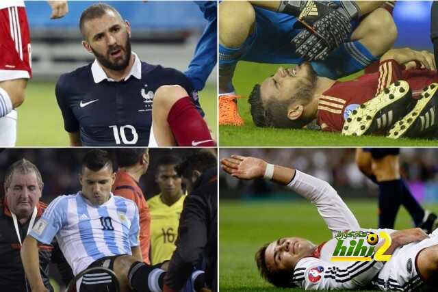 إصابات نجوم كرة القدم