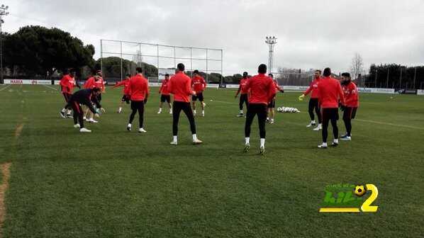صور : استعدادات اتليتكو مدريد لمواجهة رايو