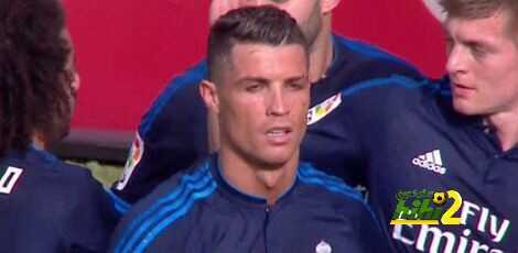 ريال مدريد ينهي الشوط الأول متقدما على ملقا بهدف رونالدو