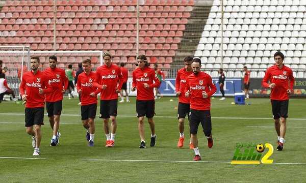 صور : استعدادات اتليتكو مدريد لمواجهة رايو