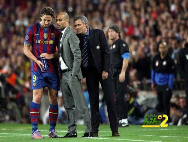 © Simone Rosa/Lapresse / DPPI 28-04-2010 Barcelona (Spain) sport soccer Soccer - Championleague in the picture: Mourinho, Guardiola and Ibramovic