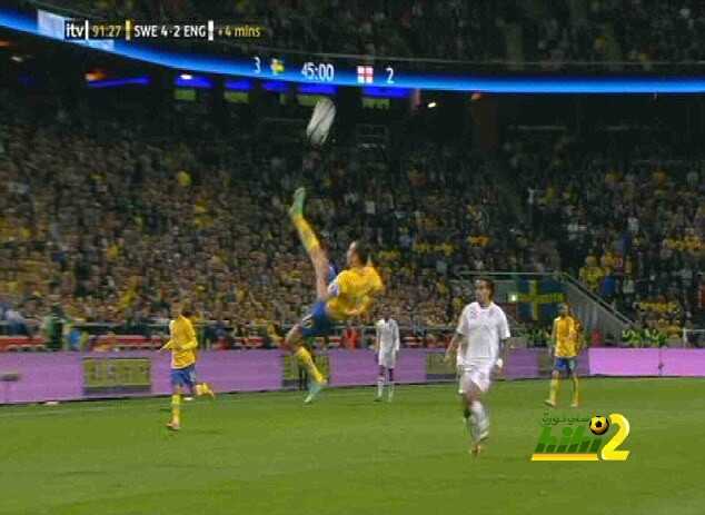 Wednesday 14th November 2012 Sweden v England Zlatan Ibrahimovic scores a wonder goal against England to score his fourth goal of the night and make it 4-2 to Sweden in this friendly. If bylined must credit "ITV" NEWSPICS LTD 2008 - Although NewsPics Ltd does not in any way suggest its ownership of this material, a standard usage fee will apply for admin costs, equipment and staff skills in providing this video grab. Image may be retained on library for future use. From the Mac Desk at NewsPics Ltd NEWSPICS LTD T: 01277 201 215 F: 01277 226 450 E: admin@newspics.co.uk W: www.newspics.co.uk