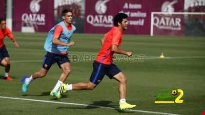 صور : برشلونة يواصل إستعداداته للموسم الجديد !