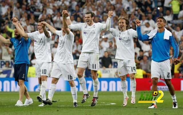 Real Madrid players celebrate after beating Manchester City in their UEFA Champions League semi-final second leg match in Madrid on Wednesday, May 4, 2016. Photo: Reuters