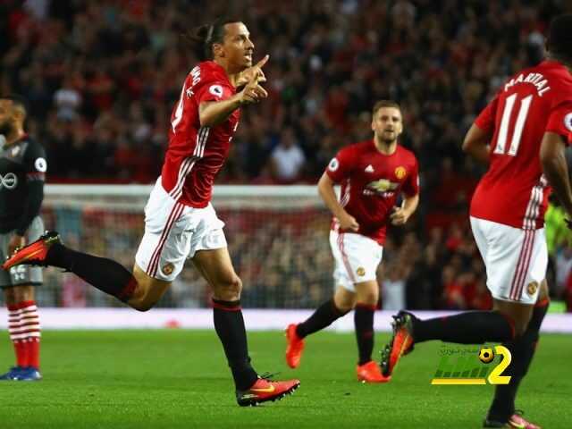 إبراهيموفيتش يقود مانشستر يونايتد للتغلب على ساوثهامتون