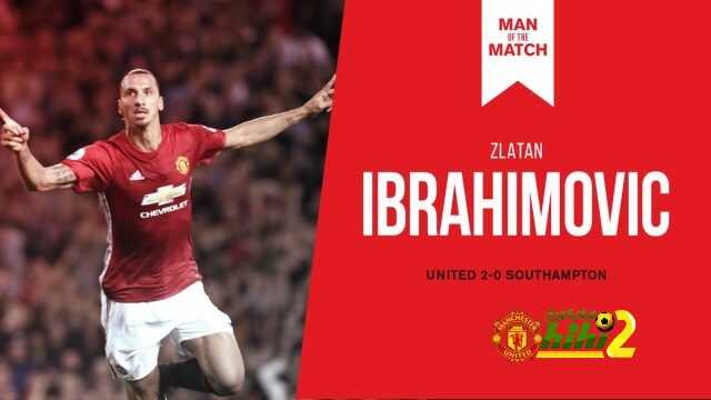 إبراهيموفيتش رجل مباراة مانشستر يونايتد وساوثهامتون