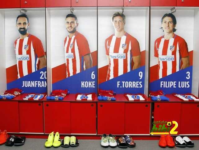 صور : غرفة ملابس أتلتيكو مدريد قبل مواجهة ديبورتيفو ألافيس