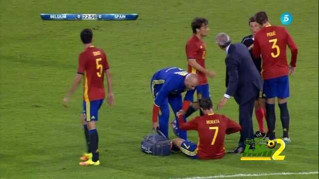 صورة : موراتا يصاب في لقاء أسبانيا وبلجيكا