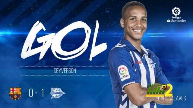 ديفيرسون يسجل هدف التقدم لألافيس ضد برشلونة !