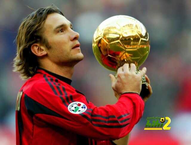 AC Milan's Shevchenko holds European Footballer of the Year trophy in Milan.