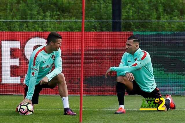 صورة من استعدادات منتخب البرتغال للاتفيا