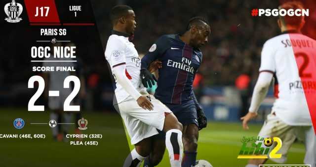 فيديو : نيس يفرض التعادل على باريس سان جيرمان في قمة الدوري الفرنسي