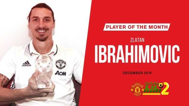 ابرا أفضل لاعب في اليونايتد في شهر ديسمبر
