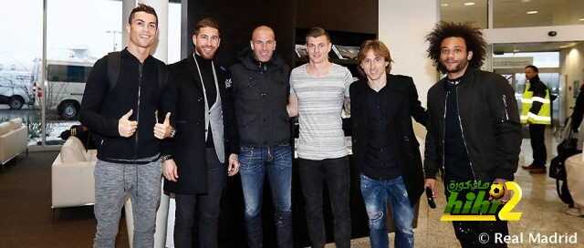 صورة : نجوم ريال مدريد عقب وصولهم إلى زيورخ