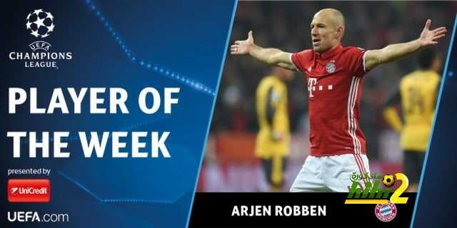 رسميا : روبين ، نجم الأسبوع في دوري الأبطال