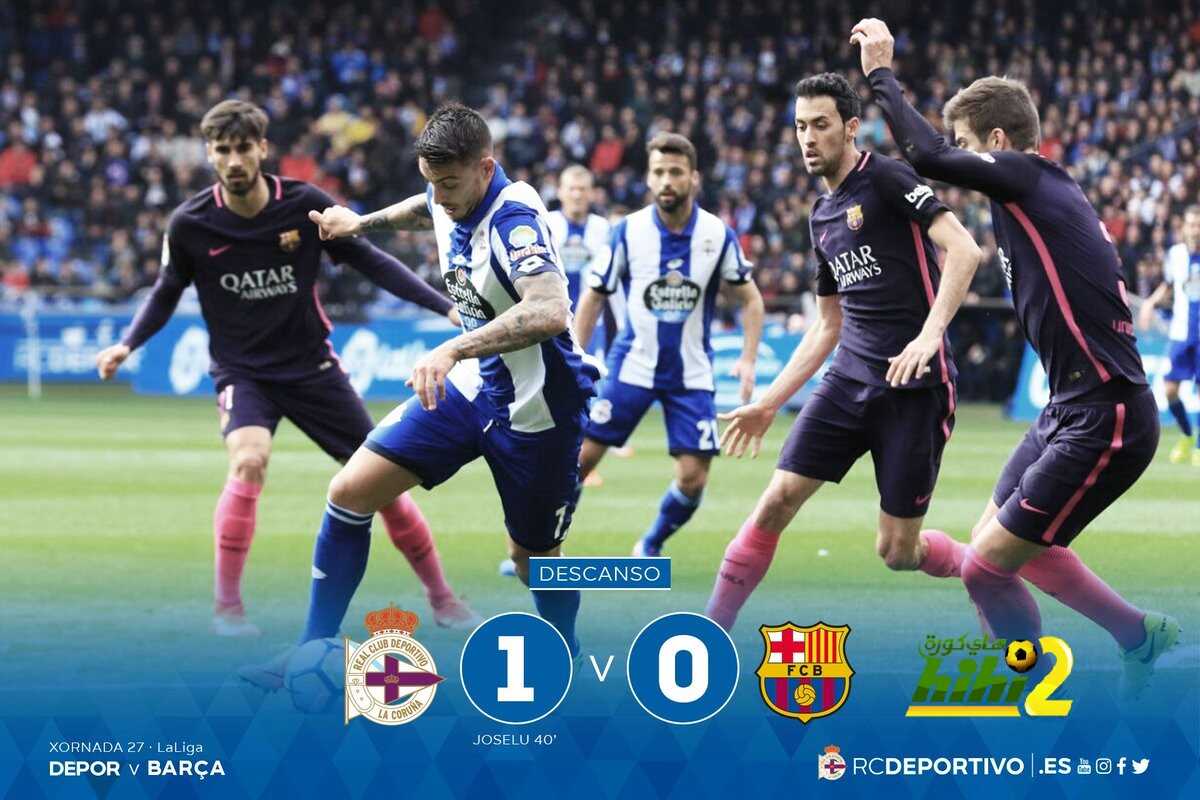 برشلونة ينهي الشوط الأول متأخرا أمام الديبور