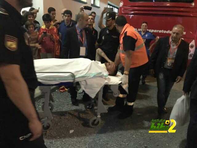عاجل : سيبايوس ينقل للمستشفى بعد سقوطه على رقبته