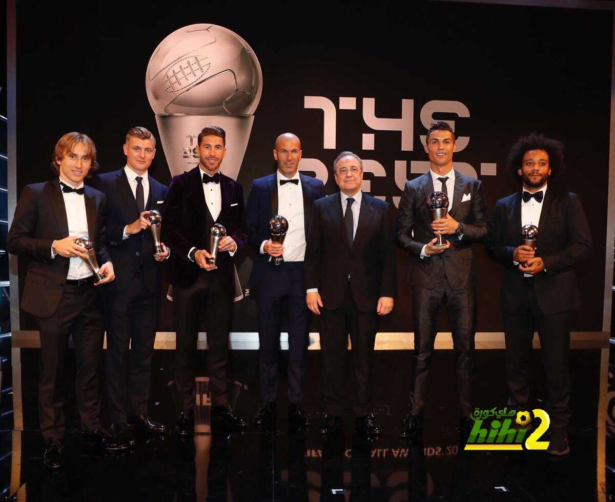 صورة : ريال مدريد يسيطر على جوائز الفيفا لعام 2017