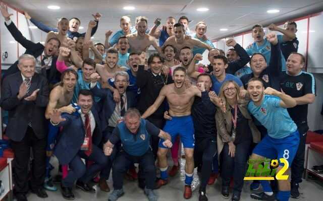 صورة : احتفال نجوم المنتخب الكرواتي بالتأهل للمونديال