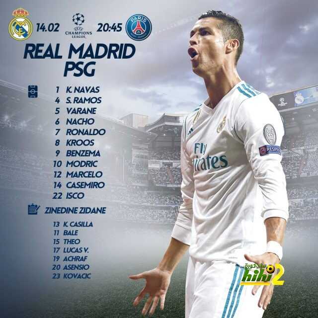 عاجل: مفاجأة في تشكيلة ريال مدريد الأساسية لمواجهة سان جيرمان